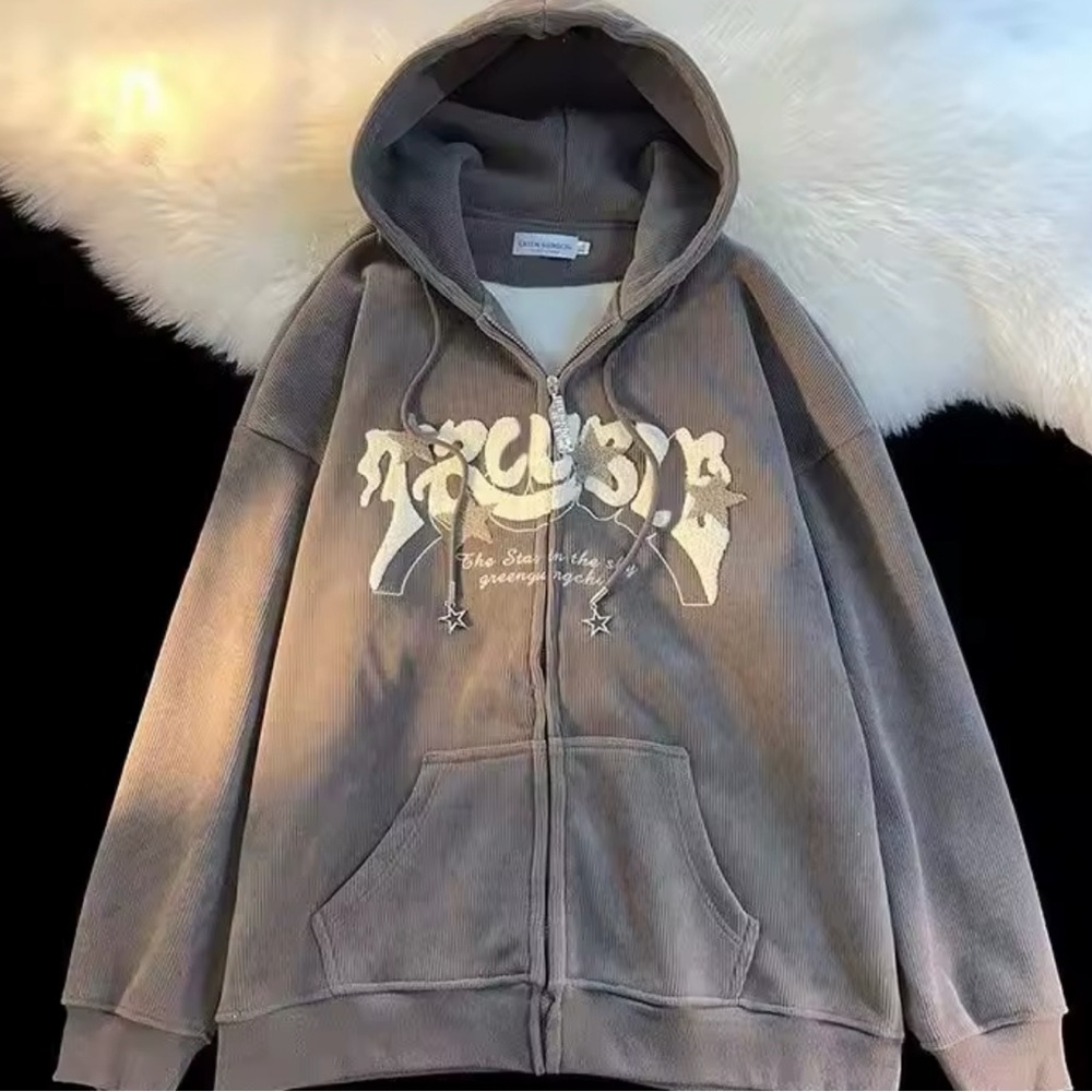 Gray Graphic Hoodie